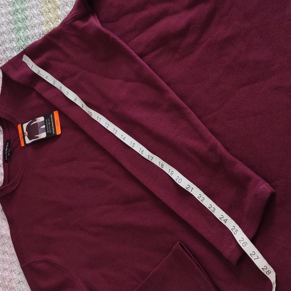 NWT Banana Republic XXL Red Textured Double Knit Crew - Picture 8 of 14